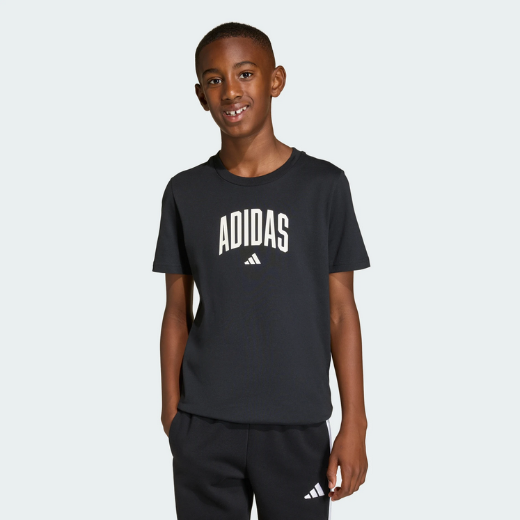 T-Shirt Ragazzo ADIDAS COLLEG T - NERO