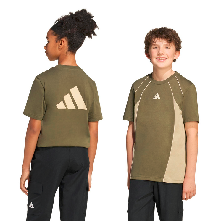 T-Shirt Ragazzo ADIDAS Color Block - VERDE