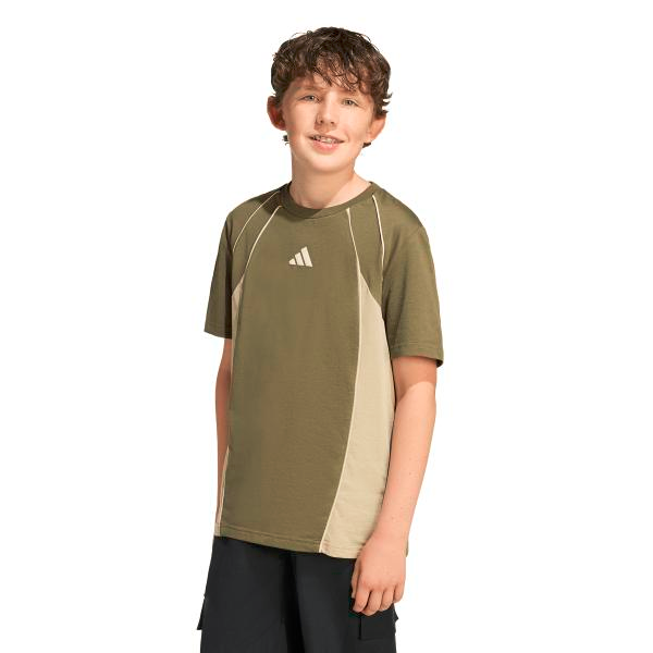 T-Shirt Ragazzo ADIDAS Color Block - VERDE