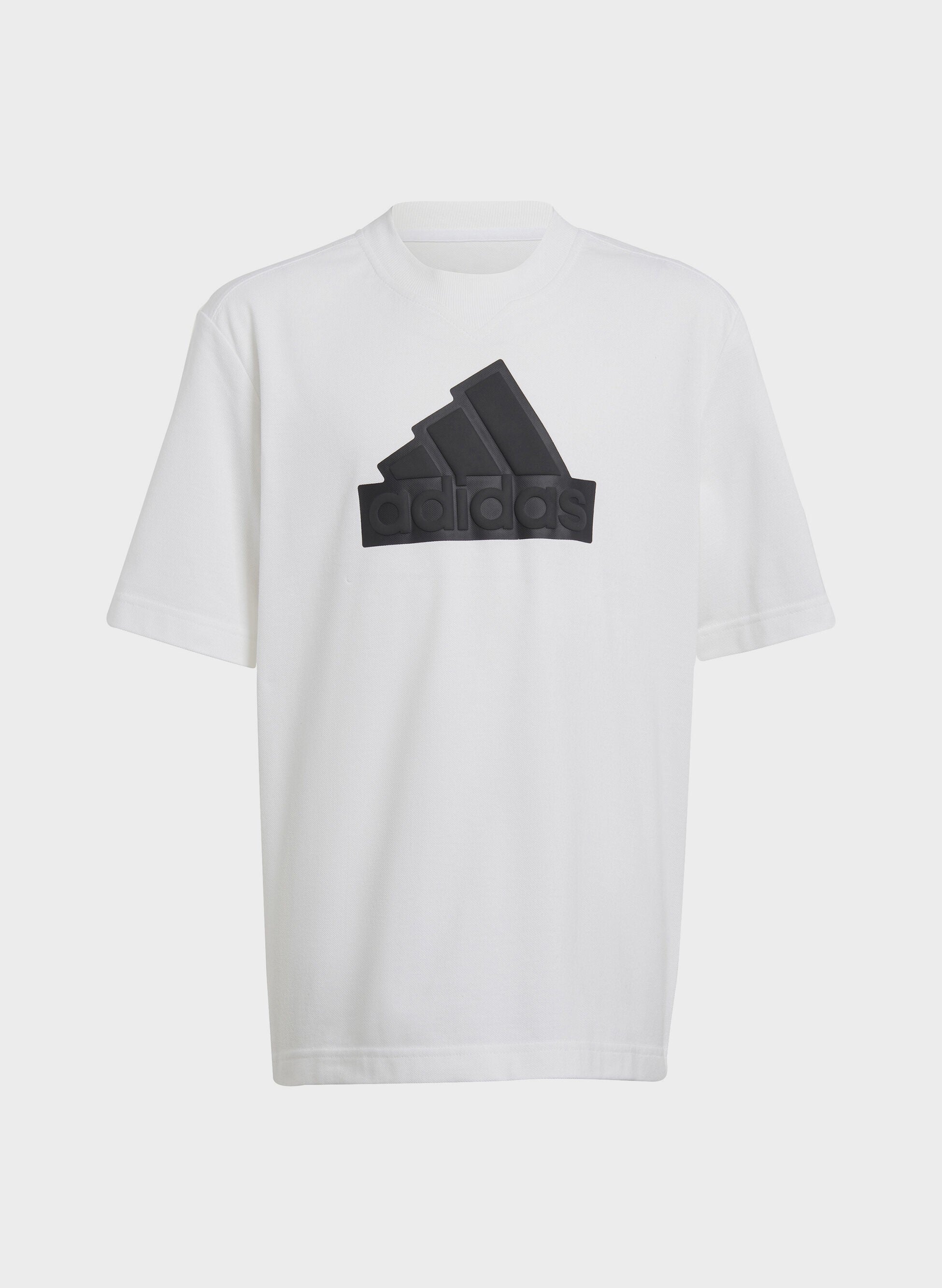 T-shirt ragazzo Adidas Future Icons Logo Piqué - Bianco