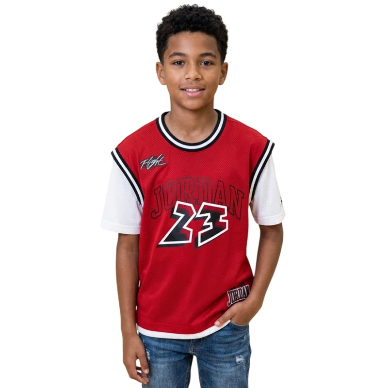 T-shirt Ragazzo Basket Jordan 23 JERSEY - ROSSO