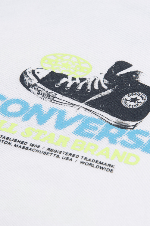 T-shirt Ragazzo Converse frontback texture - BIANCO