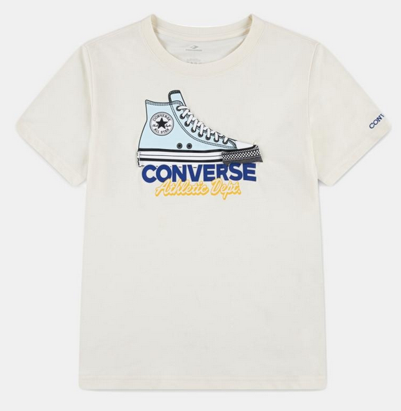T-shirt Ragazzo Converse Graphic Sneaker - Bianco