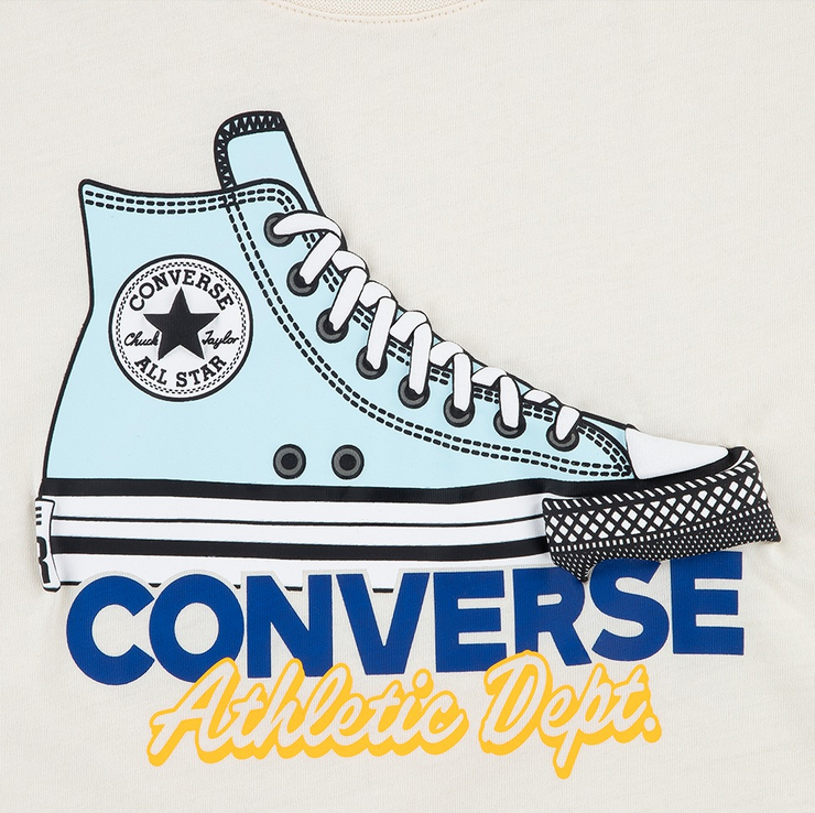 T-shirt Ragazzo Converse Graphic Sneaker - Bianco