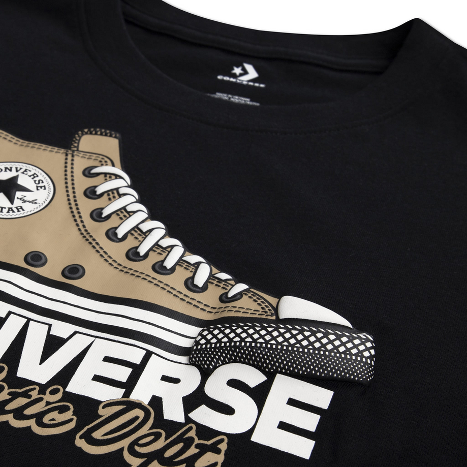 T-shirt Ragazzo Converse Graphic Sneaker - Nero