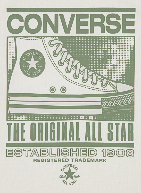T-shirt Ragazzo Converse Static Background - Beige