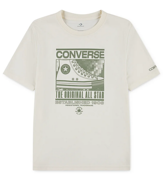 T-shirt Ragazzo Converse Static Background - Beige