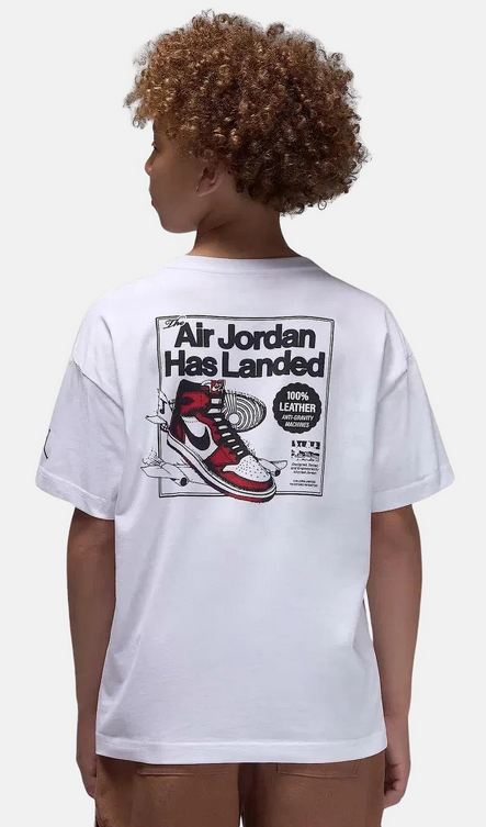 T-shirt Ragazzo Jordan  JDB Air Jordan Has Landed SS - Bianco
