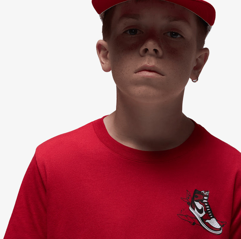 T-shirt Ragazzo Jordan  JDB Air Jordan Has Landed SS - Rosso