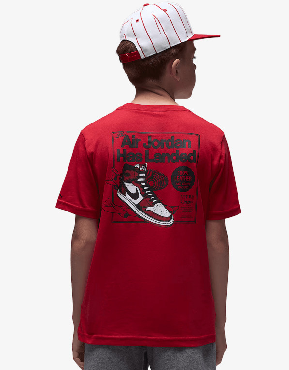 T-shirt Ragazzo Jordan  JDB Air Jordan Has Landed SS - Rosso