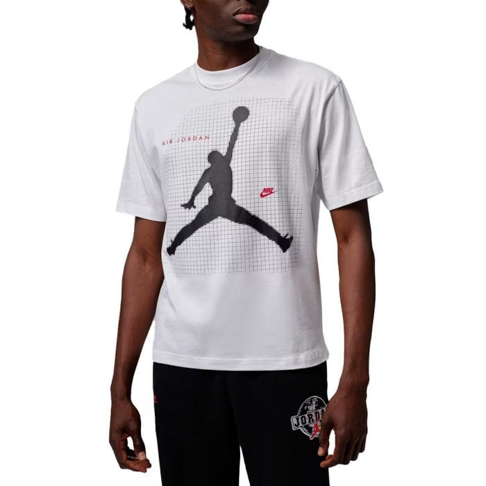 T-shirt Ragazzo JORDAN JUMPMAN GRID BLUR - BIANCO