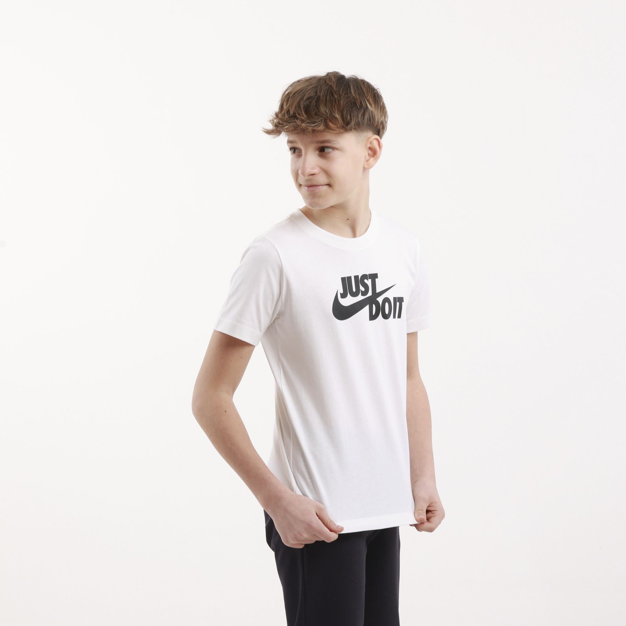 T-shirt Ragazzo Nike Just Do It - Bianco