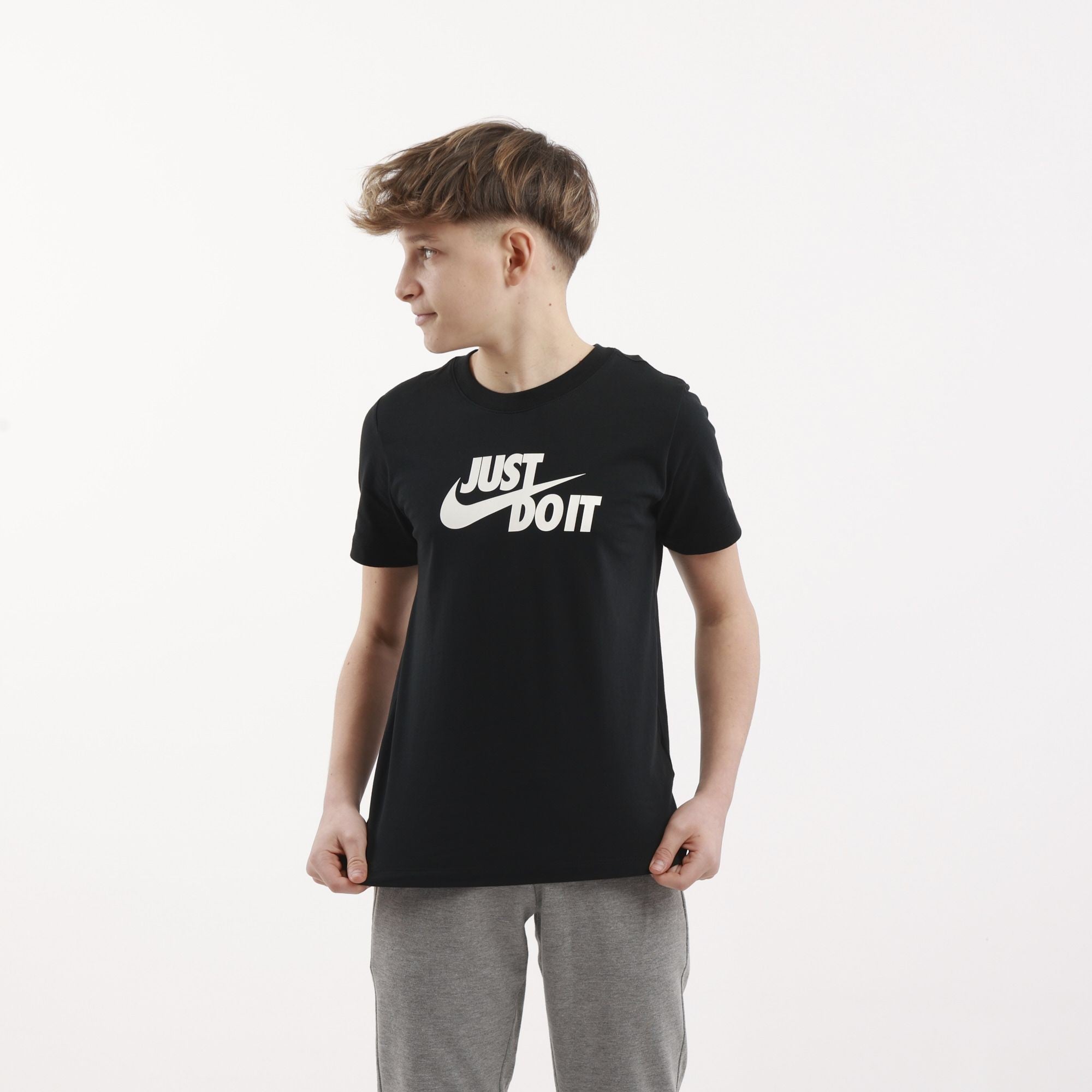 T-shirt Ragazzo Nike Just Do It - Nero