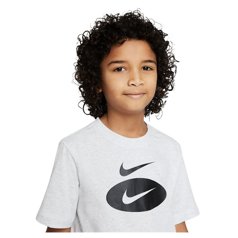 T-SHIRT RAGAZZO NIKE SPORTSWEAR 100% COTONE-GRIGIO-DO1808-051