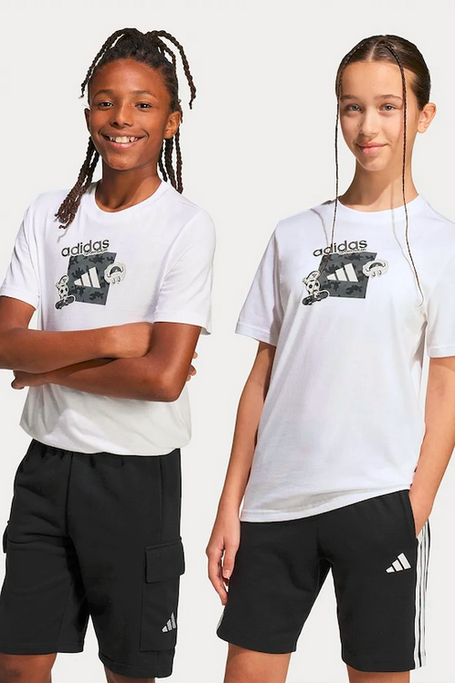 T-shirt Unisex Adidas CAMO TRAIN - Bianco