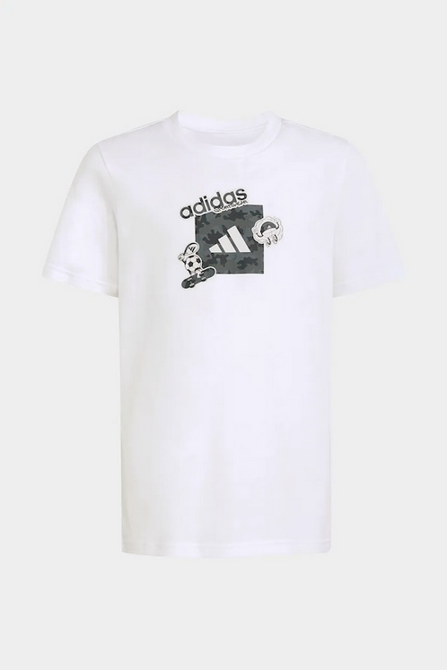 T-shirt Unisex Adidas CAMO TRAIN - Bianco
