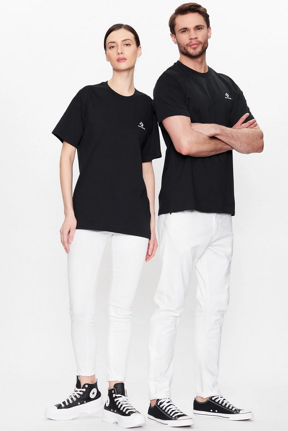 T-shirt Unisex Converse Go-To Embroidered Star Chevron Standard Fit - Nero