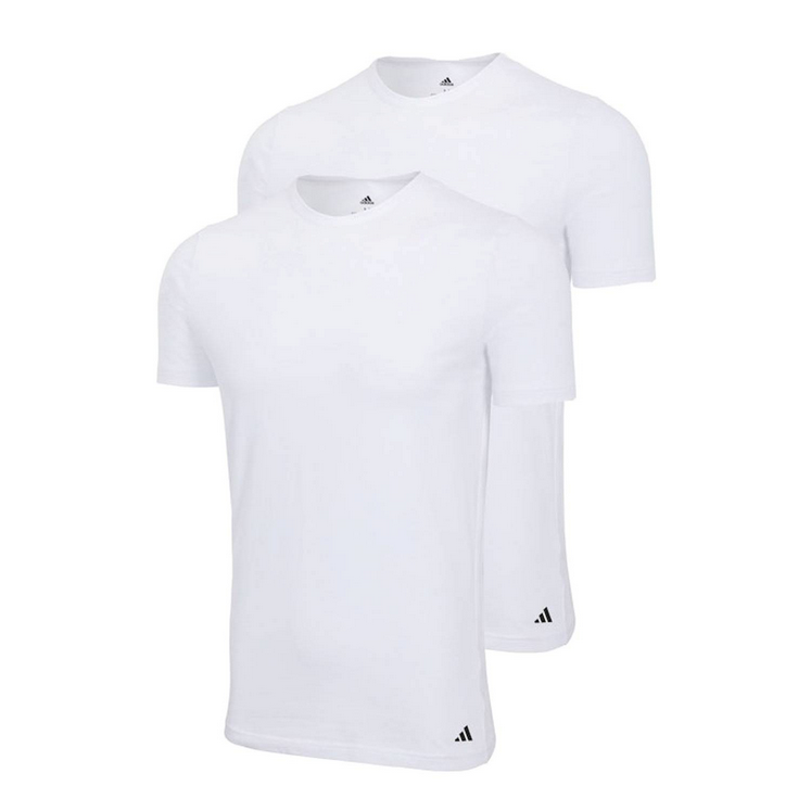 T-shirt uomo Adidas Active Flex Cotton Crew Neck 2pk - Bianco