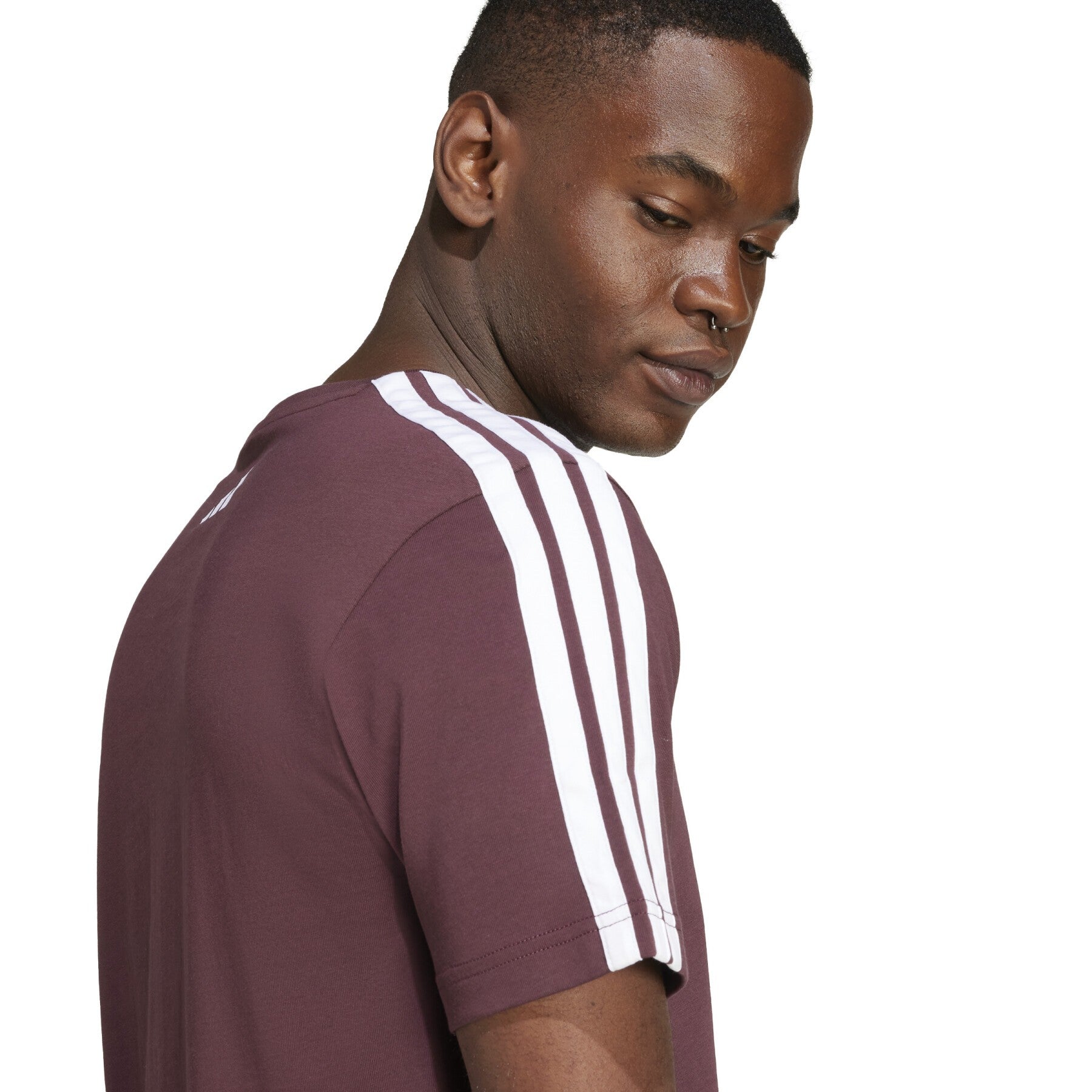 T-shirt Uomo Adidas Codes Collegiate Linear Graphic- Bordeaux