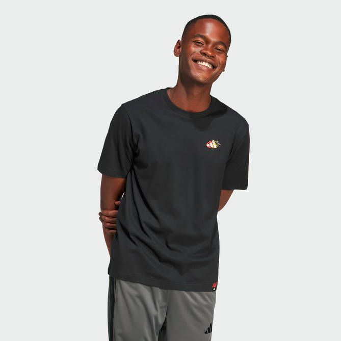 T-shirt Uomo Adidas Embroidery Graphic Tee - Nero