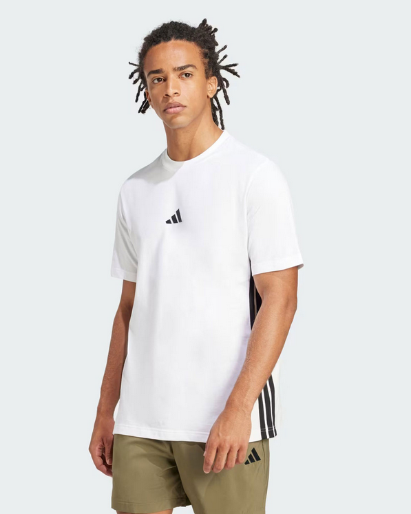 T-shirt uomo Adidas Essentials 3-Stripes SJ- BIANCO