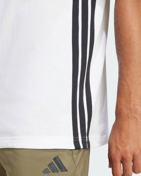 T-shirt uomo Adidas Essentials 3-Stripes SJ- BIANCO