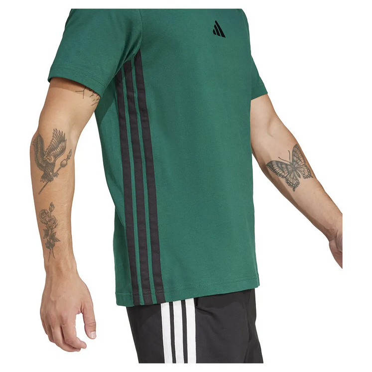 T-shirt uomo Adidas Essentials 3-Stripes - VERDE