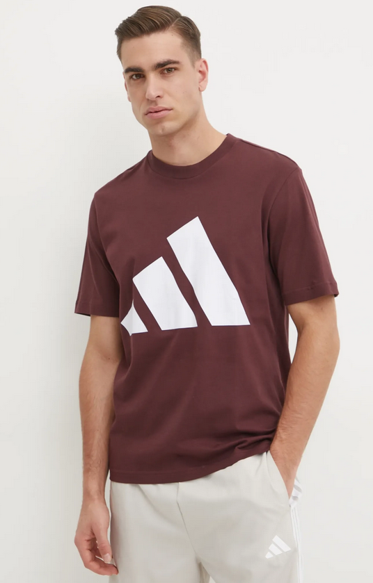 T-shirt Uomo Adidas Essentials Big Logo - Bordeaux