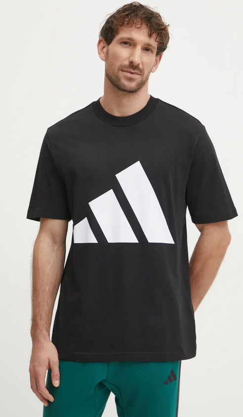 T-shirt Uomo Adidas Essentials Big Logo - Nero