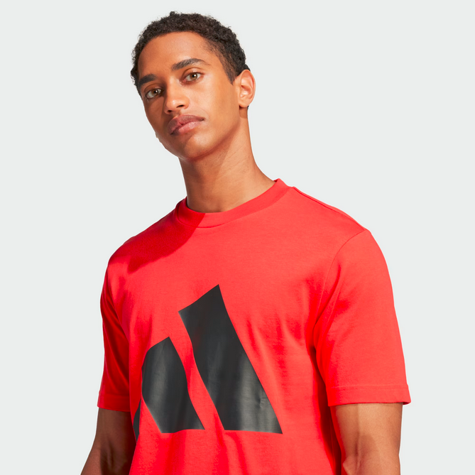 T-shirt Uomo Adidas Essentials Big Logo - Rosso
