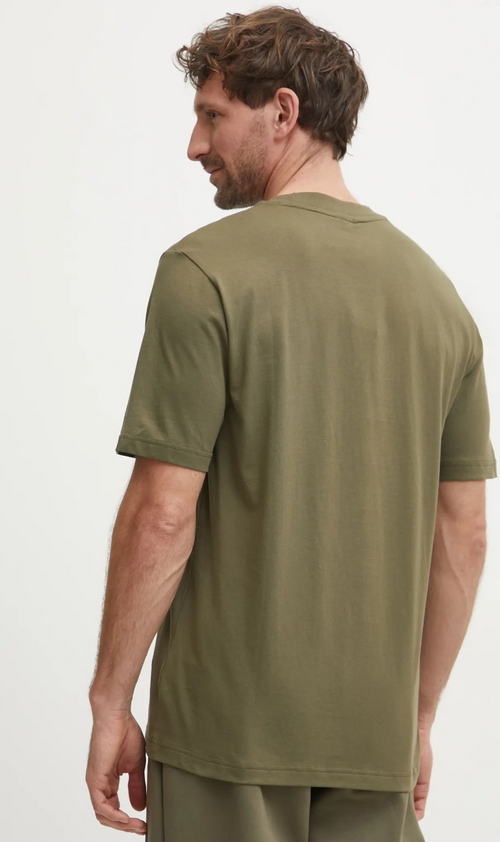 T-shirt Uomo Adidas Essentials Big Logo - Verde Militare