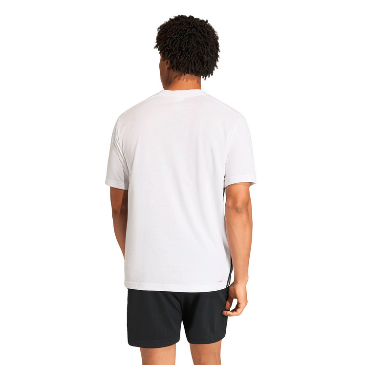 T-shirt uomo ADIDAS Essentials Feelready 3 Stripes -BIANCO