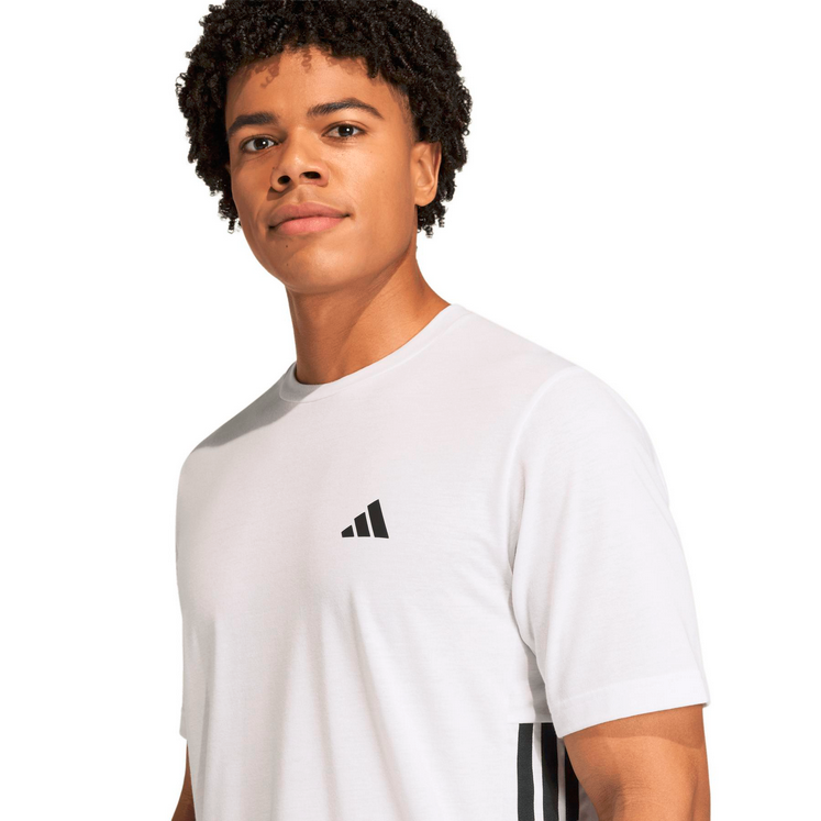 T-shirt uomo ADIDAS Essentials Feelready 3 Stripes -BIANCO