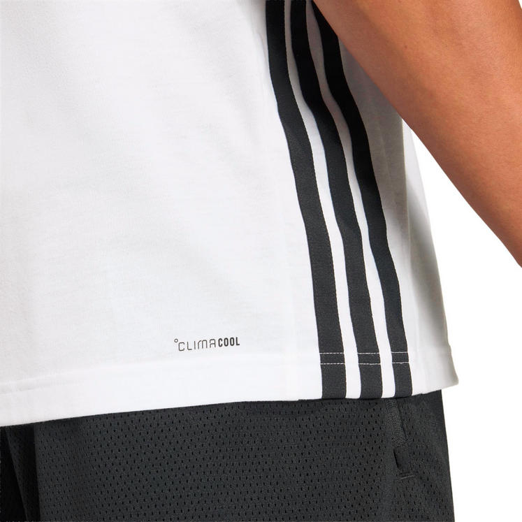T-shirt uomo ADIDAS Essentials Feelready 3 Stripes -BIANCO