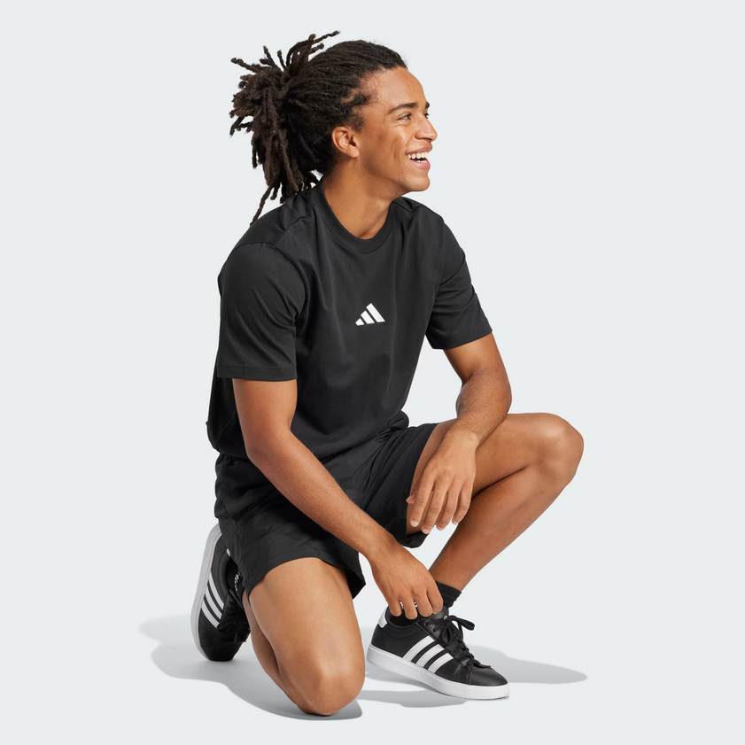 T-shirt uomo Adidas Essentials Single Jersey- Nero