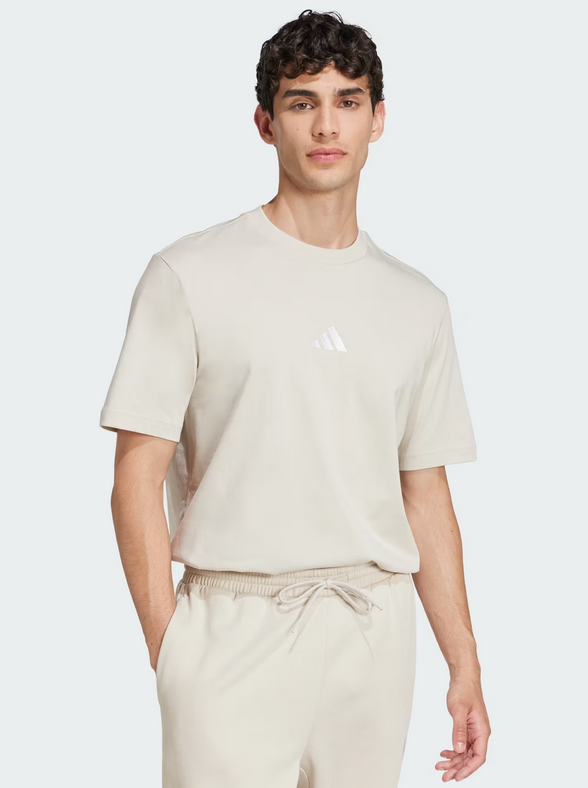 T-shirt uomo Adidas Essentials Small Logo - BEIGE
