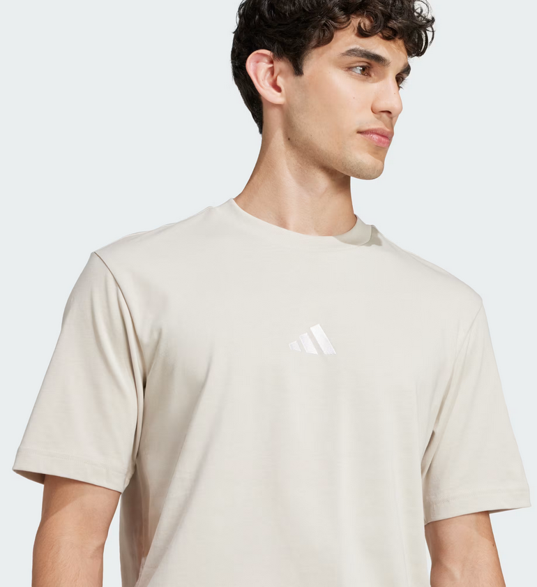 T-shirt uomo Adidas Essentials Small Logo - BEIGE