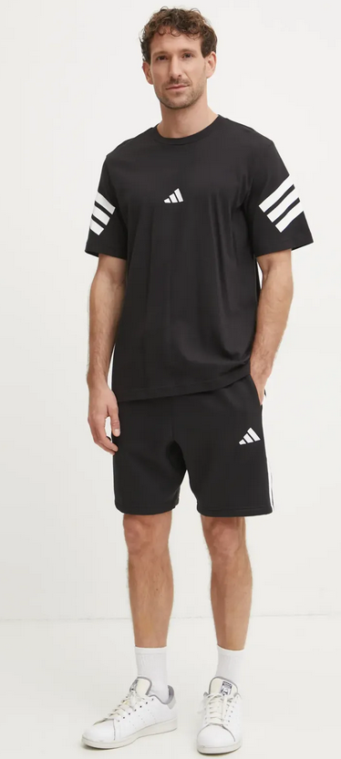 T-shirt Uomo Adidas Future Icons 3-Stripes Tee - Nero