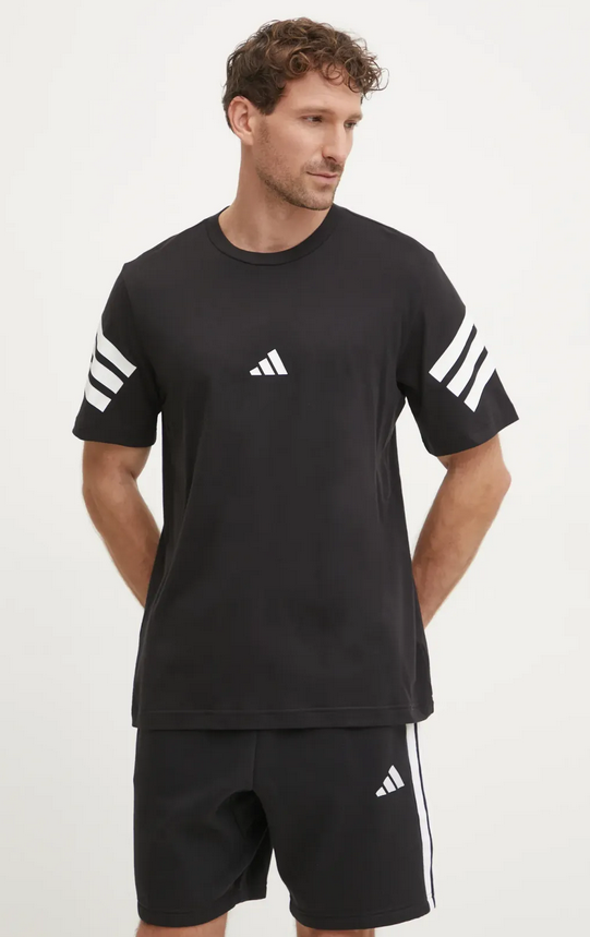 T-shirt Uomo Adidas Future Icons 3-Stripes Tee - Nero