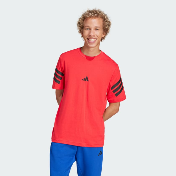 T-shirt Uomo Adidas Future Icons 3 strisce - Rosso