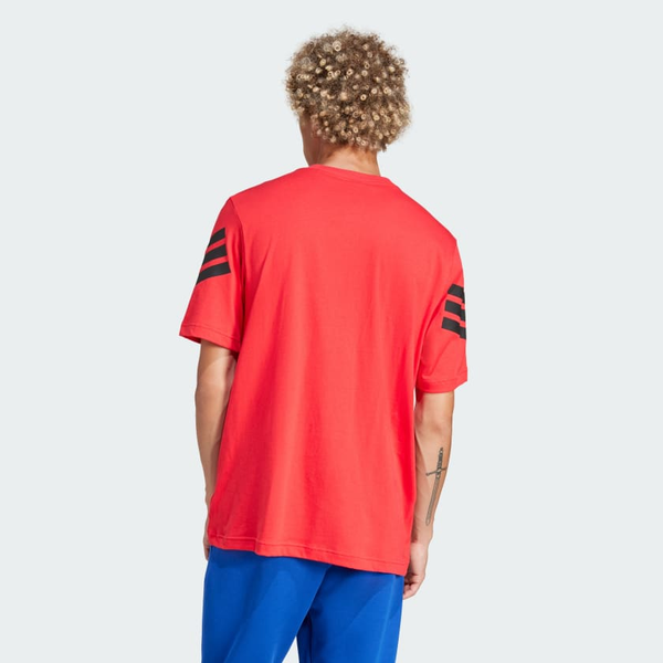 T-shirt Uomo Adidas Future Icons 3 strisce - Rosso