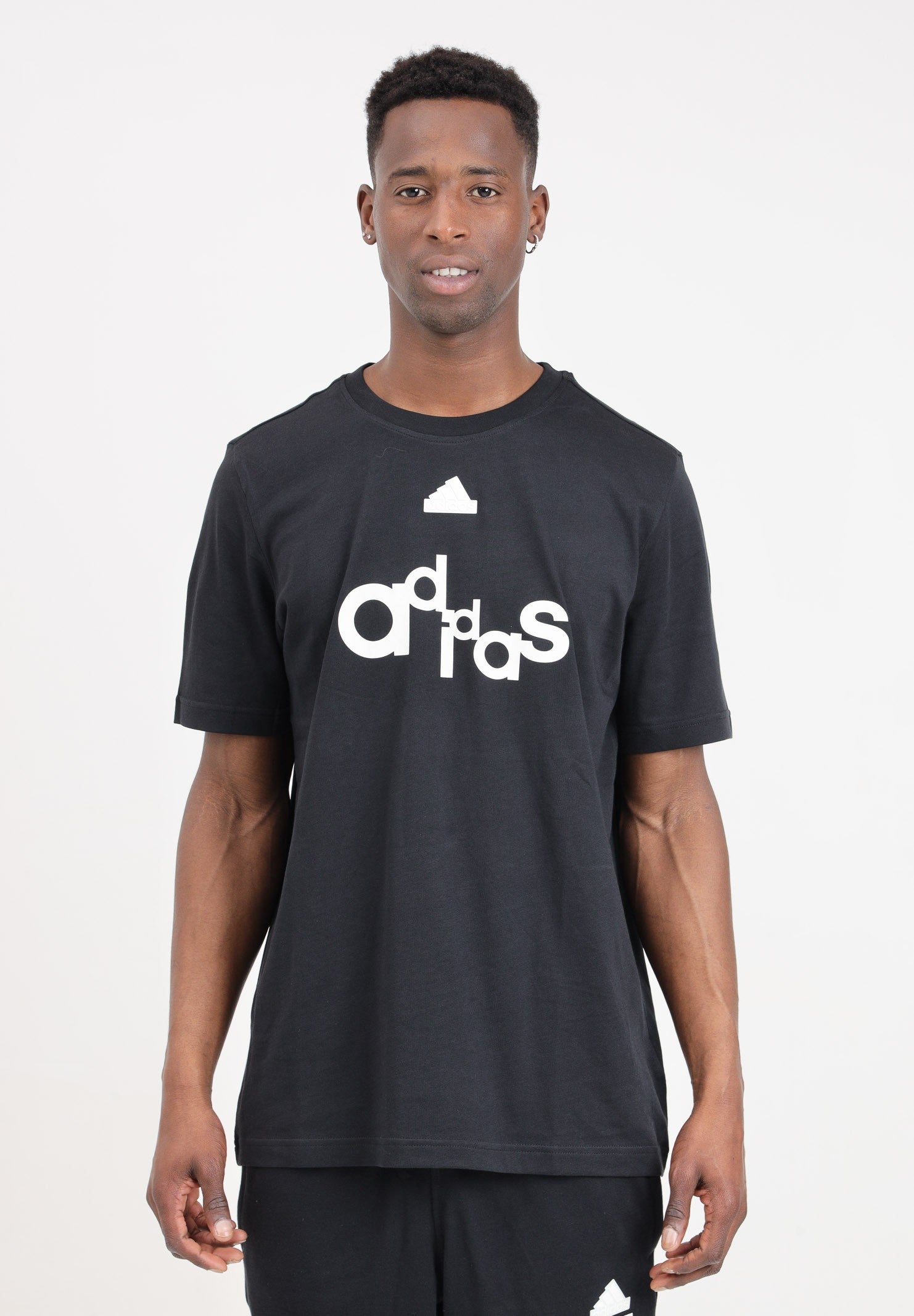 T-shirt Uomo Adidas Graphic Print - Nero