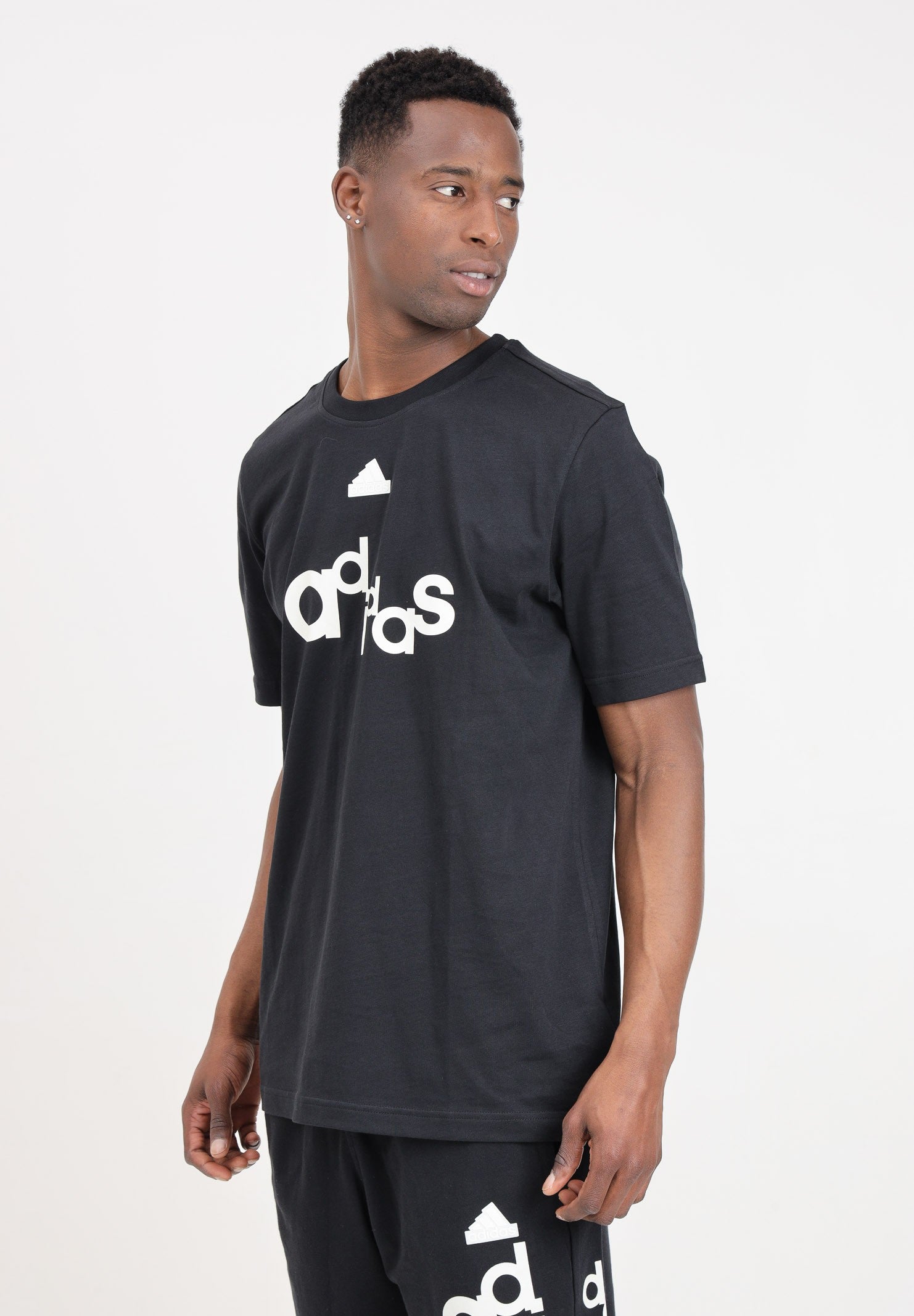 T-shirt Uomo Adidas Graphic Print - Nero