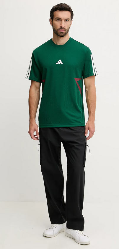 T-shirt Uomo Adidas House of Tiro Colorblock Tee - Verde