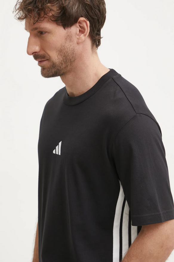 T-shirt uomo Adidas Essentials 3-Stripes - Nero