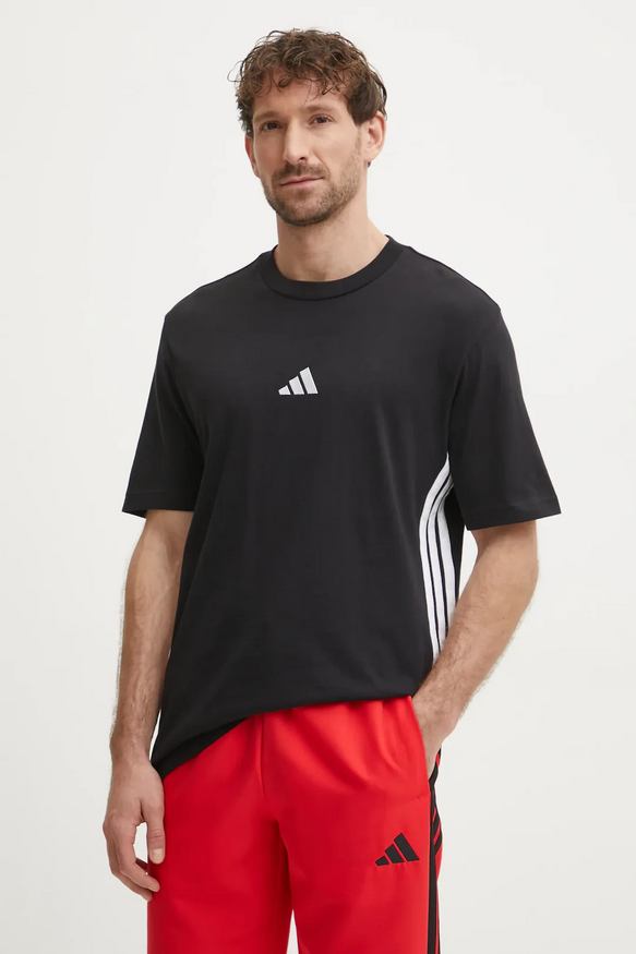 T-shirt uomo Adidas Essentials 3-Stripes - Nero