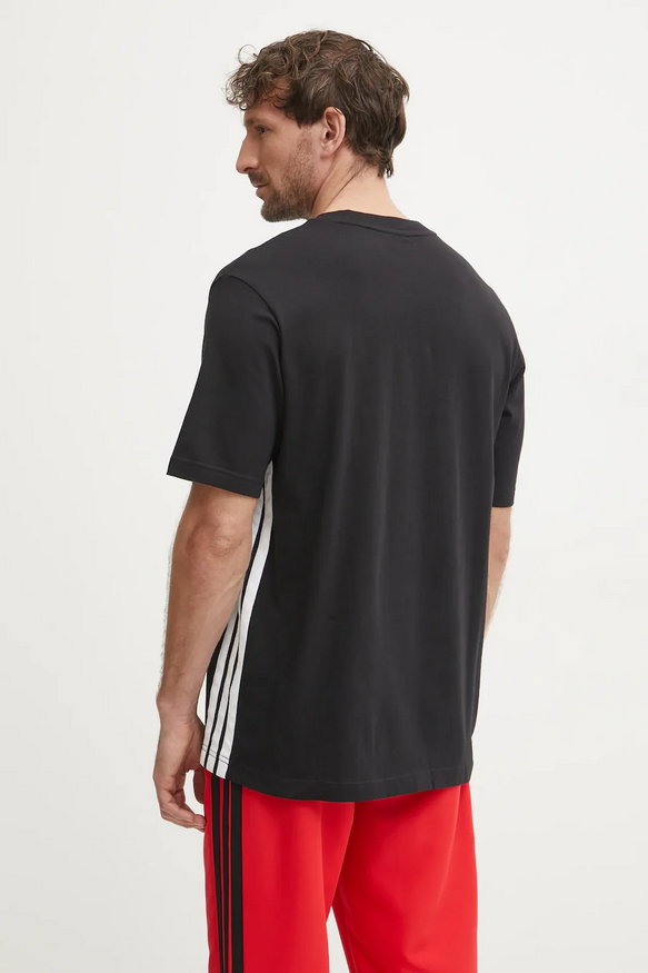 T-shirt uomo Adidas Essentials 3-Stripes - Nero