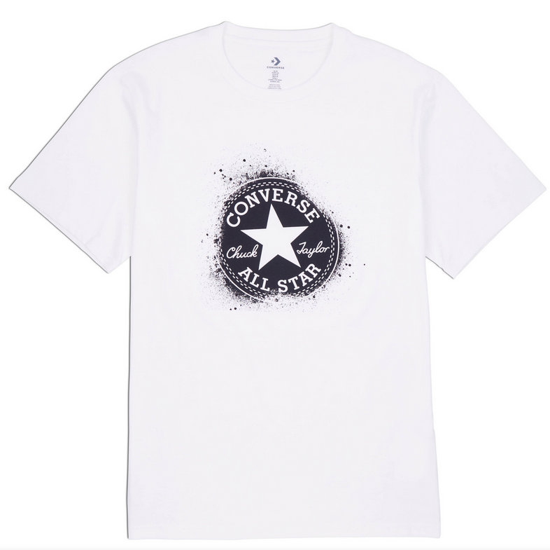 T-shirt Uomo Converse Chuck Distort Spray Paint Tee - Bianco