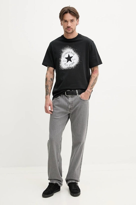 T-shirt Uomo Converse Chuck Distort Spray Paint Tee - Nero