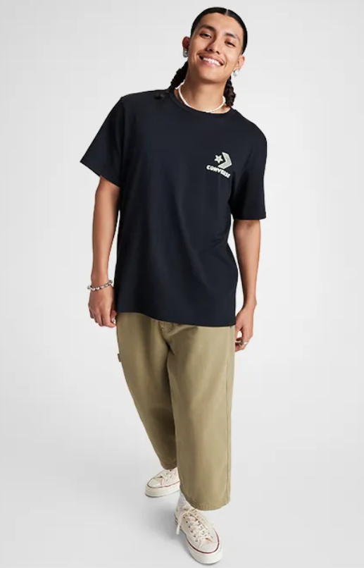 T-shirt Uomo Converse Nature Center - Nero